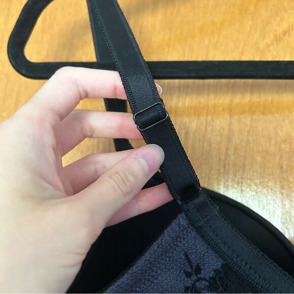 Wacoal Lace Affair Contour Bra Black/Graphite Size 32DDD - Picture 9 of 11